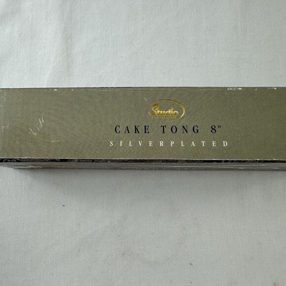 Studio Silversmiths Silver Plated 8" Cake Tong Pastry Serving Ornate New In Box - Picture 4 of 9
